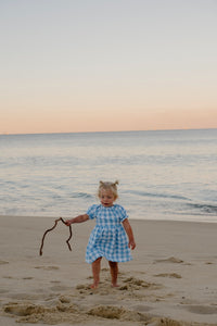 Moon Child Kayla Dress in blue Check