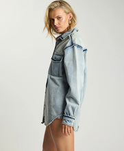 One Teaspoon |Split Party Everyday Shirt- Split Party Contrast Blue