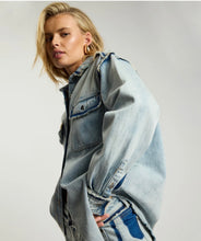 One Teaspoon |Split Party Everyday Shirt- Split Party Contrast Blue