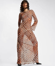 One Teaspoon | Ziggy Long Sleeve Sheer Slip Dress Leopard