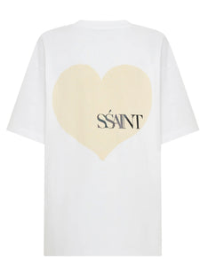 SŚAINT Heart Tee : White & Cream