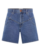One Teaspoon- Kinks Mid Waist Long Length Denim Shorts - Blue Estate