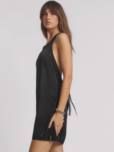 One Teaspoon- Roxie Embellished Backless Slip Mini Dress - Black
