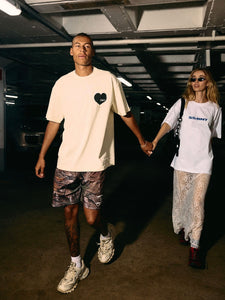Ssaint Heart Tee : Cream & Black