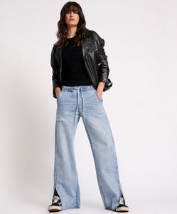 One Teaspoon- Roadhouse Wide Leg Drawstring Jeans / Salty Dog