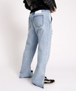 One Teaspoon- Roadhouse Wide Leg Drawstring Jeans / Salty Dog