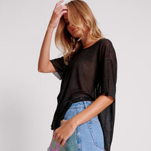 One Teaspoon Black Split Seam Tee