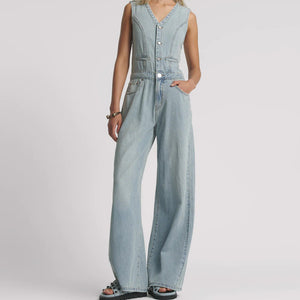 One Teaspoon Love Machine Jumpsuit - Soft Blue