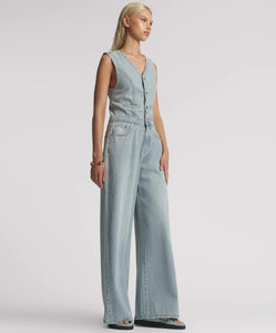 One Teaspoon Taylor Denim Jumpsuit - Rosewood