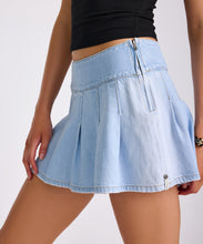 One Teaspoon- Pleated micro Mini Skirt / Best Blue