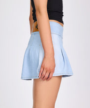 One Teaspoon- Pleated micro Mini Skirt / Best Blue