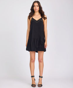 One Teaspoon - eyelet Cotton Bubble hem dress