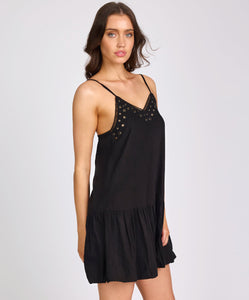 One Teaspoon - eyelet Cotton Bubble hem dress