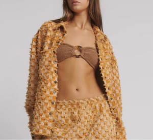 One Teaspoon- Gingham Daria Shacket - Yellow