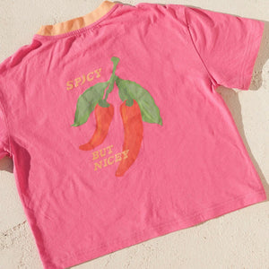 Small Swim Club Spicy But Nicey T Shirt - Pink