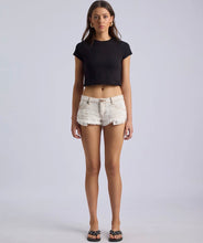 One Teaspoon- White Beauty Dukes Low Waist Denim Short