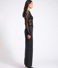 One Teaspoon Lace Long Sleeve Top | Black