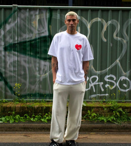 SŚAINT Heart Tee : Red & Cream