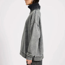 One Teaspoon- Fleece Roll Neck Sweater Worn Black