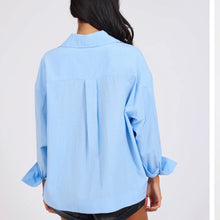 One Teaspoon - Powerhouse Oversized Blue   Longsleeve Pinstripe Shirt