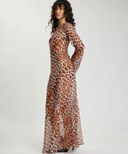 One Teaspoon | Ziggy Long Sleeve Sheer Slip Dress Leopard