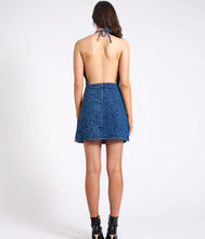 One Teaspoon - Electric Jungle Denim Mini Dress | Blue Animal