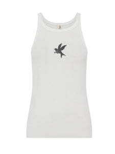 One Teaspoon Fine Ribbed Singlet - White