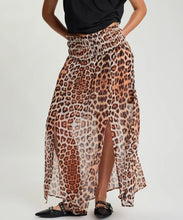 One Teaspoon || Sheer Shirred Maxi Skirt Leopard
