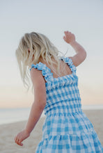 Moon Child Poppy Dress Blue Check