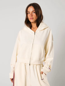 SŚAINT CROPPED HOODIE BUTTER