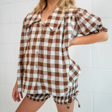 Moon Child Penny Top/Dress - Brown Check