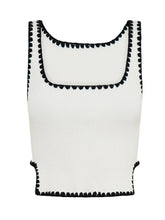 One Teaspoon- Knitted Scallop Tank Top - Cream