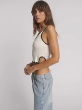 One Teaspoon- Knitted Scallop Tank Top - Cream