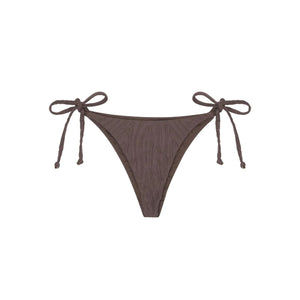 Charlee Swim - Courtney Tie Side Cheeky Bottom- Cocoa