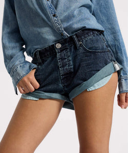 One Teaspoon- Indigo Blue Bandit Low Waist Denim Short