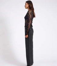 One Teaspoon Lace Long Sleeve Top | Black
