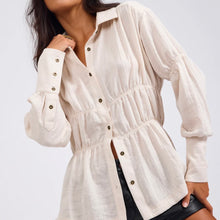 One Teaspoon | Harper Ruched Longsleeve Shirt - Cream
