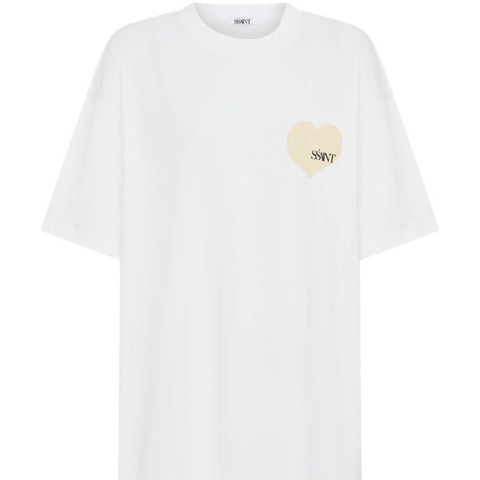 SŚAINT Heart Tee : White & Cream