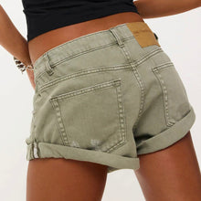One Teaspoon- Super Khaki Bandit Low Waist Denim Short