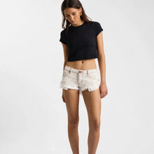 One Teaspoon- White Beauty Dukes Low Waist Denim Short
