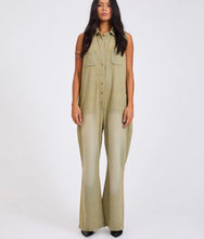 One Teaspoon- Braxton Wide Leg Denim Jumpsuit | Warm Khaki
