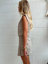 Wrap Skirt - Cocoa Check Linen