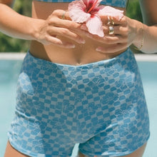 Amali Swim -Payton Bottom in Sky Blue Check