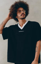 Ssaint- reflective V Neck Tee Black