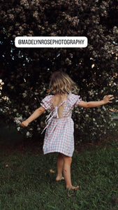 Moon Child Kayla Dress in Dusky Pink Check