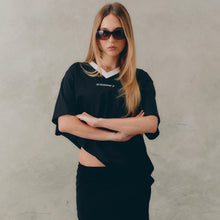 Ssaint- reflective V Neck Tee Black