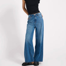 One Teaspoon- Love Machines High Waist Super Wide Leg Denim Jeans