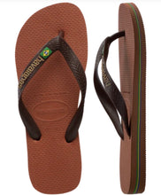 Havaiana Brazil Logo Thong - Rust/Coffee