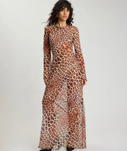 One Teaspoon | Ziggy Long Sleeve Sheer Slip Dress Leopard