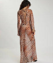 One Teaspoon | Ziggy Long Sleeve Sheer Slip Dress Leopard
